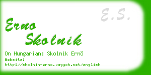 erno skolnik business card
