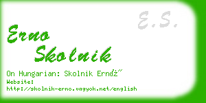 erno skolnik business card